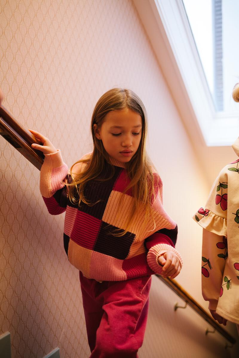 Daily Brat Patchy pink knitted sweater
