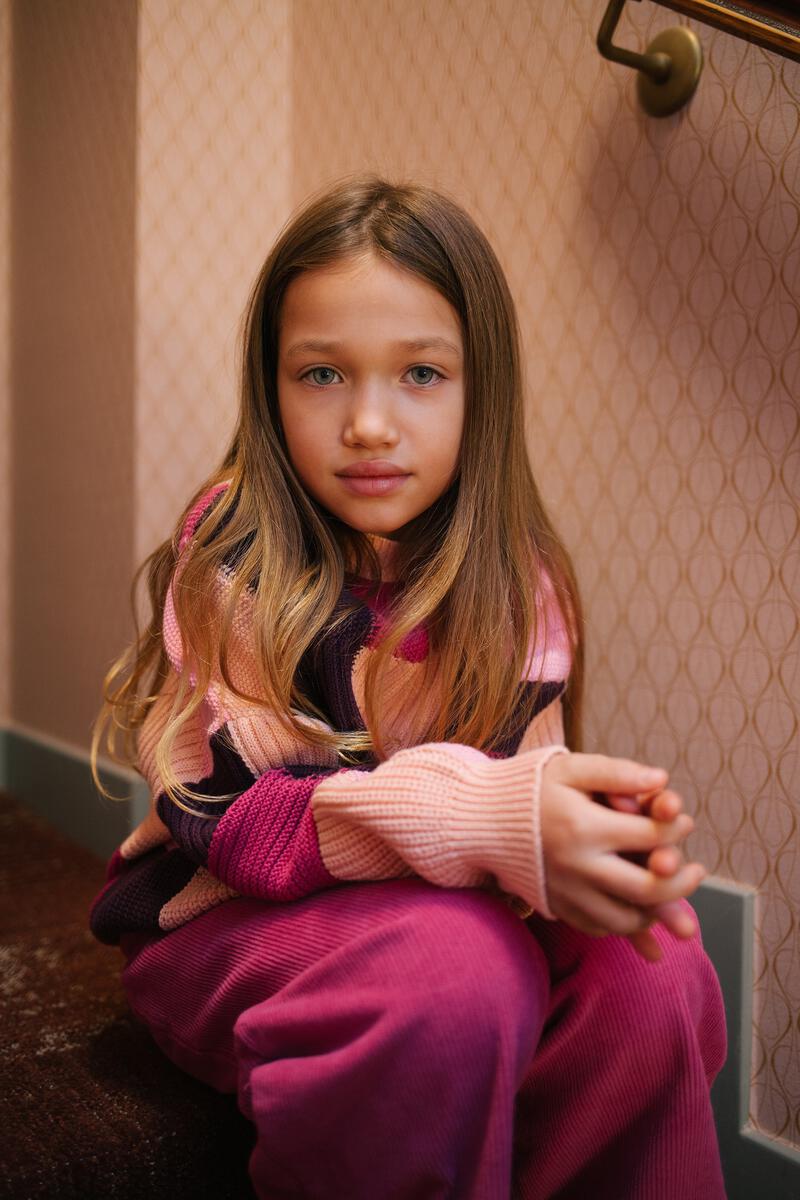 Daily Brat Patchy pink knitted sweater