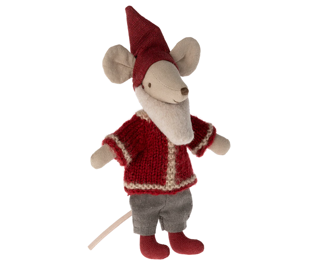 Maileg Kerstman Muis met zak en huisje, Santa Mouse
