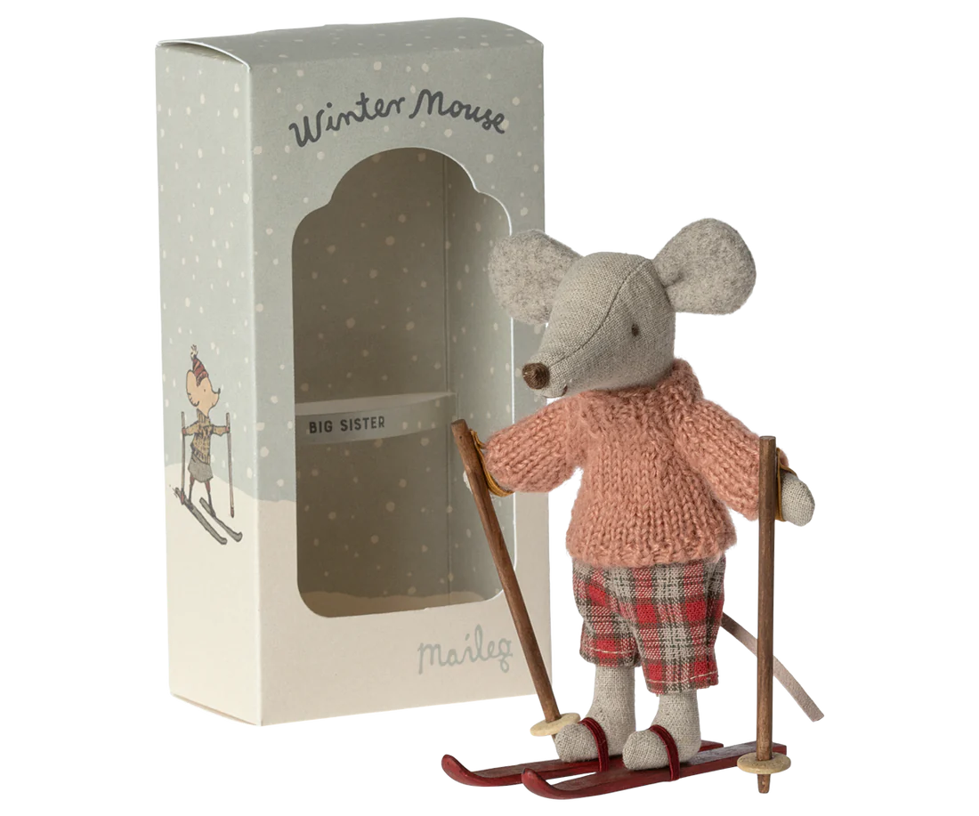 Maileg Wintermuis met skiset, Grote zus