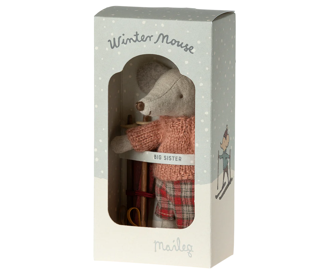 Maileg Wintermuis met skiset, Grote zus