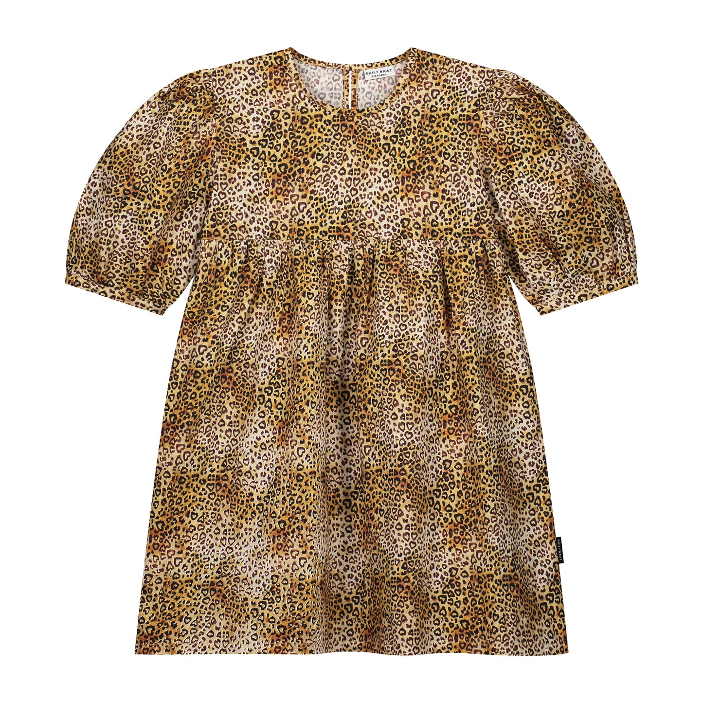 Daily brat Leopard heart dress rufous brown