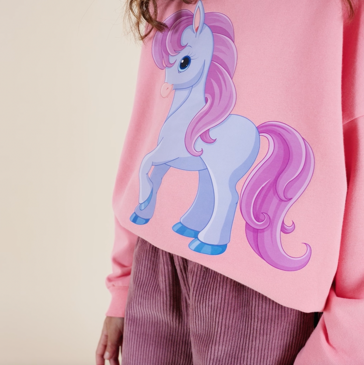 Daily Brat Pretty pony sweater pink