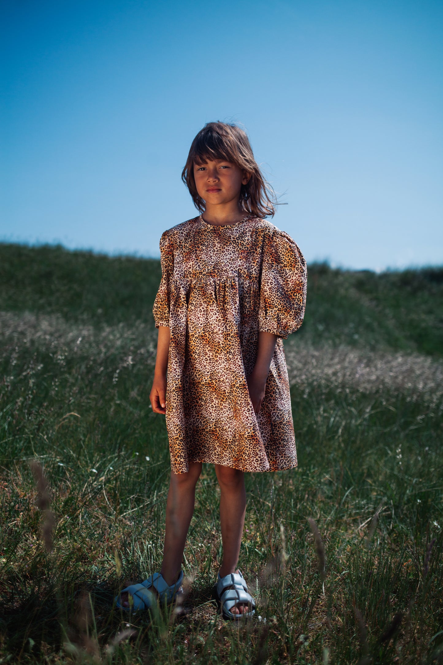 Daily brat Leopard heart dress rufous brown