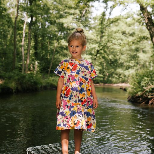 Daily Brat Augusta Dress Painted Flower