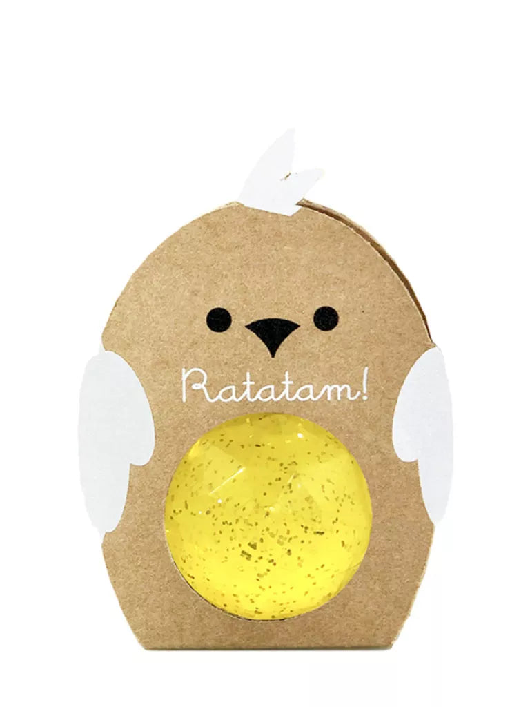 Glitter Bird Bouncy Ball geel
