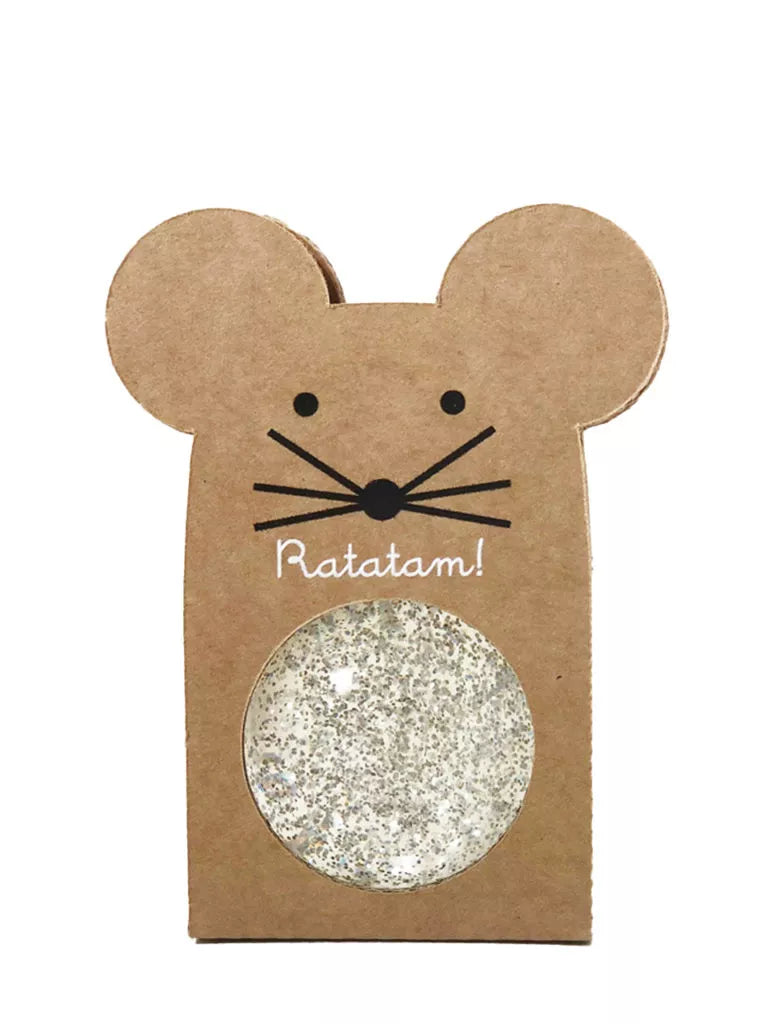 Glitter Mouse Bouncy Ball zilver