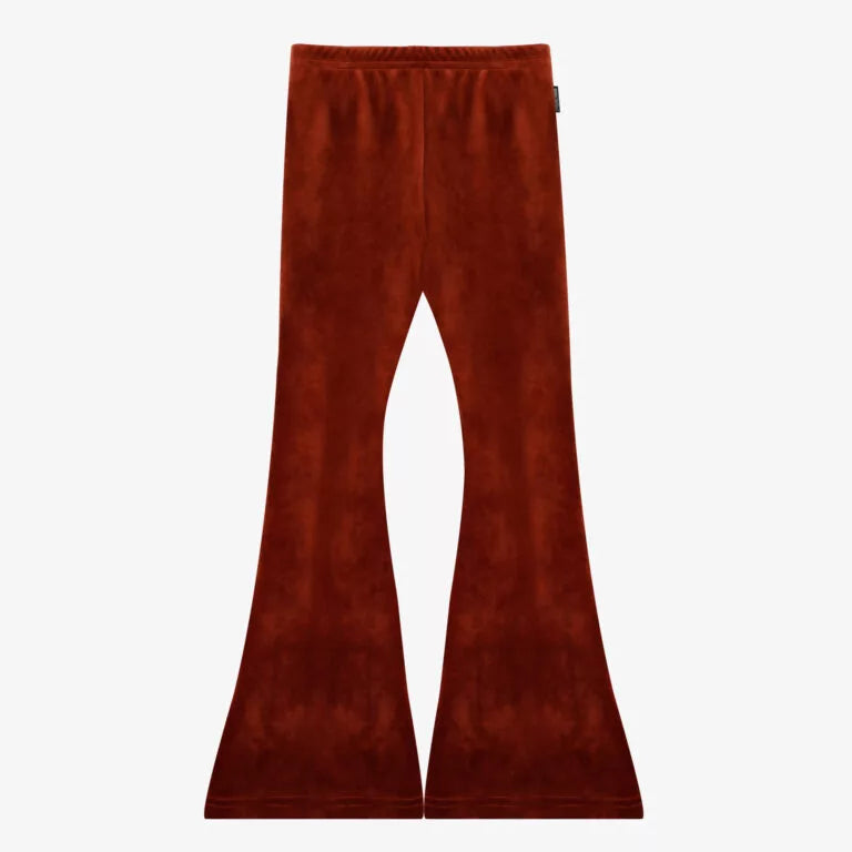 Jacky Flare Pants Velvet Burnt Henna