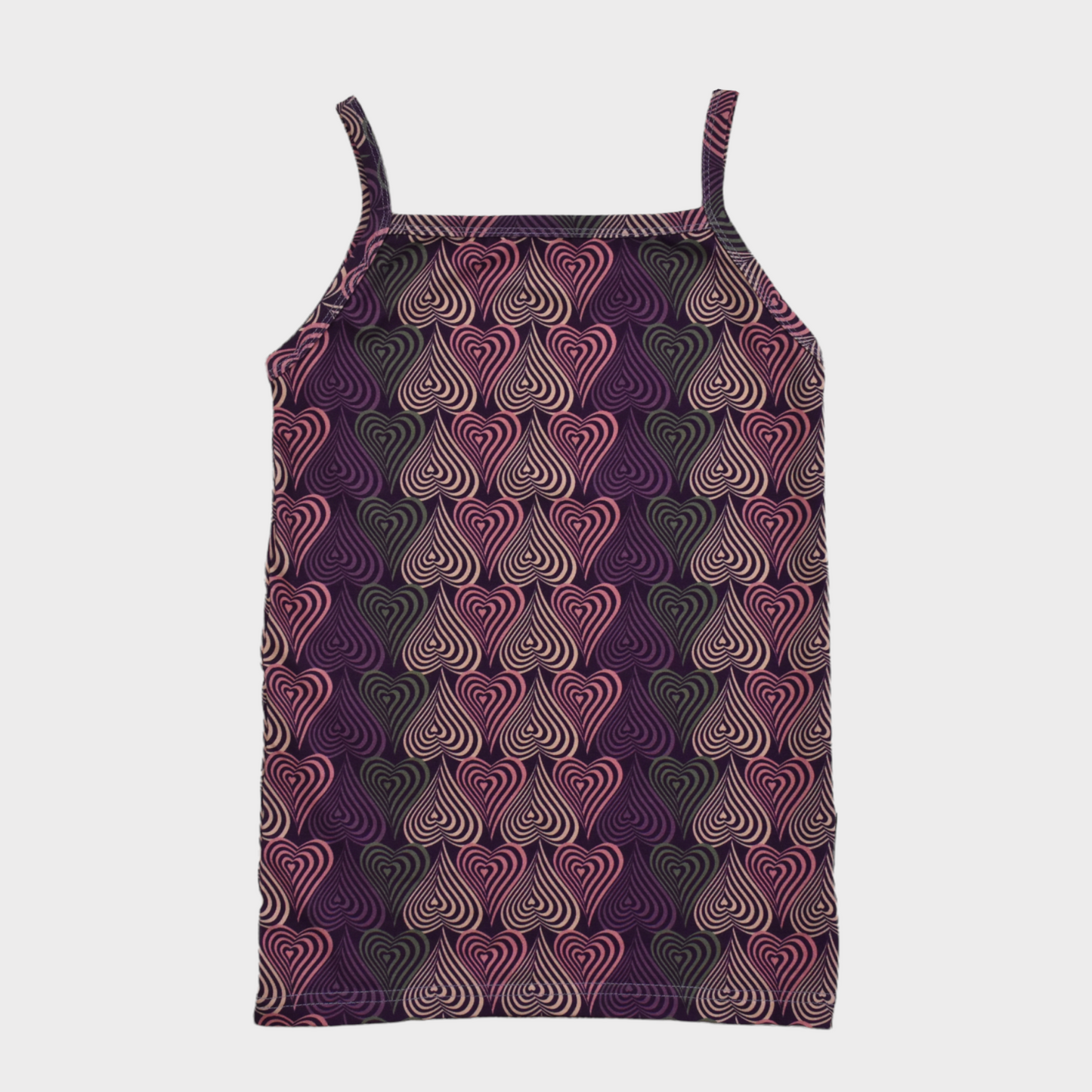 June top Heart purple