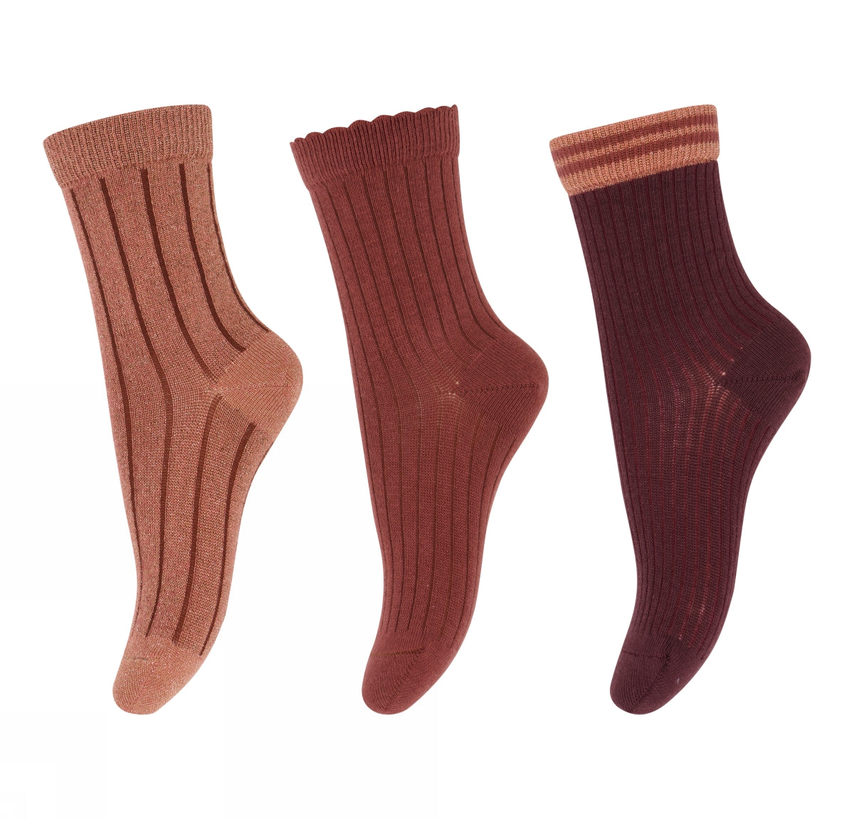 abby 3-pack socks grape skin lila