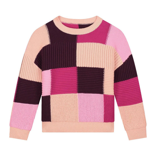 Daily Brat Patchy pink knitted sweater