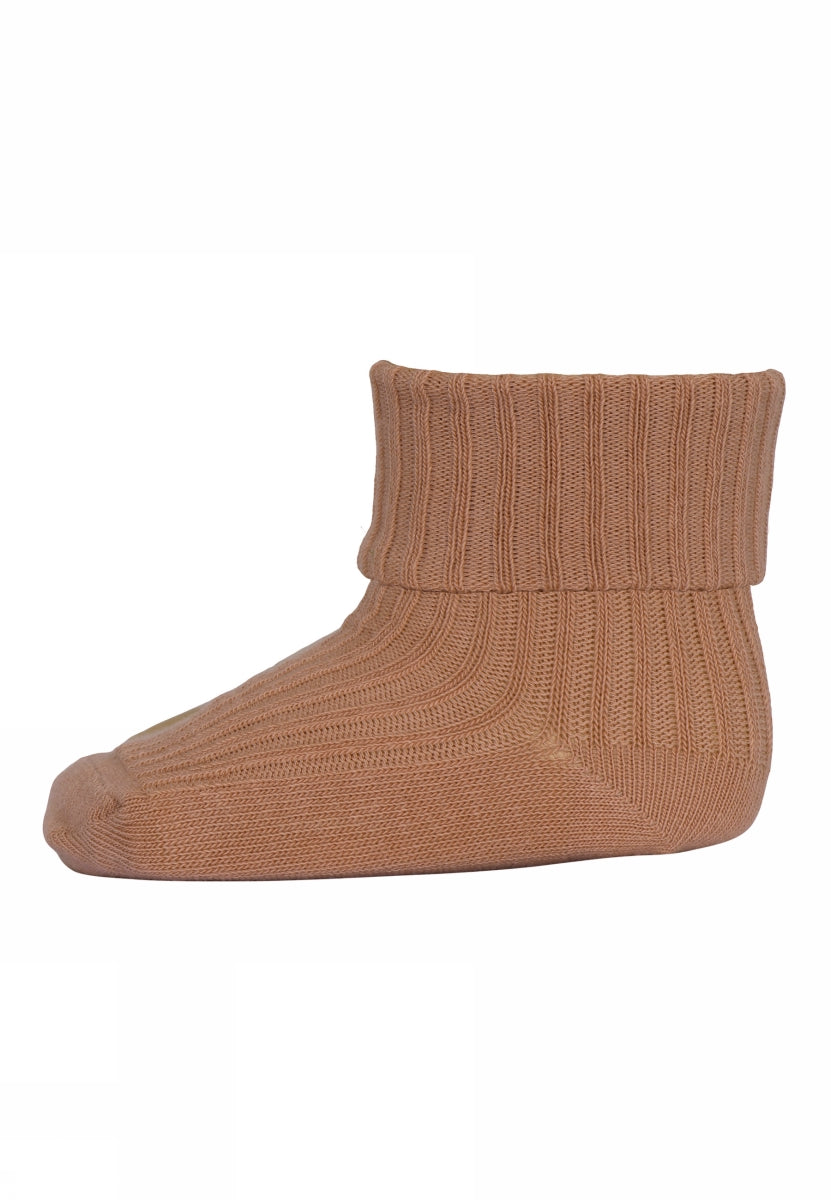 MP Denmark Cotton Rib baby socks 858 Tawny Brown