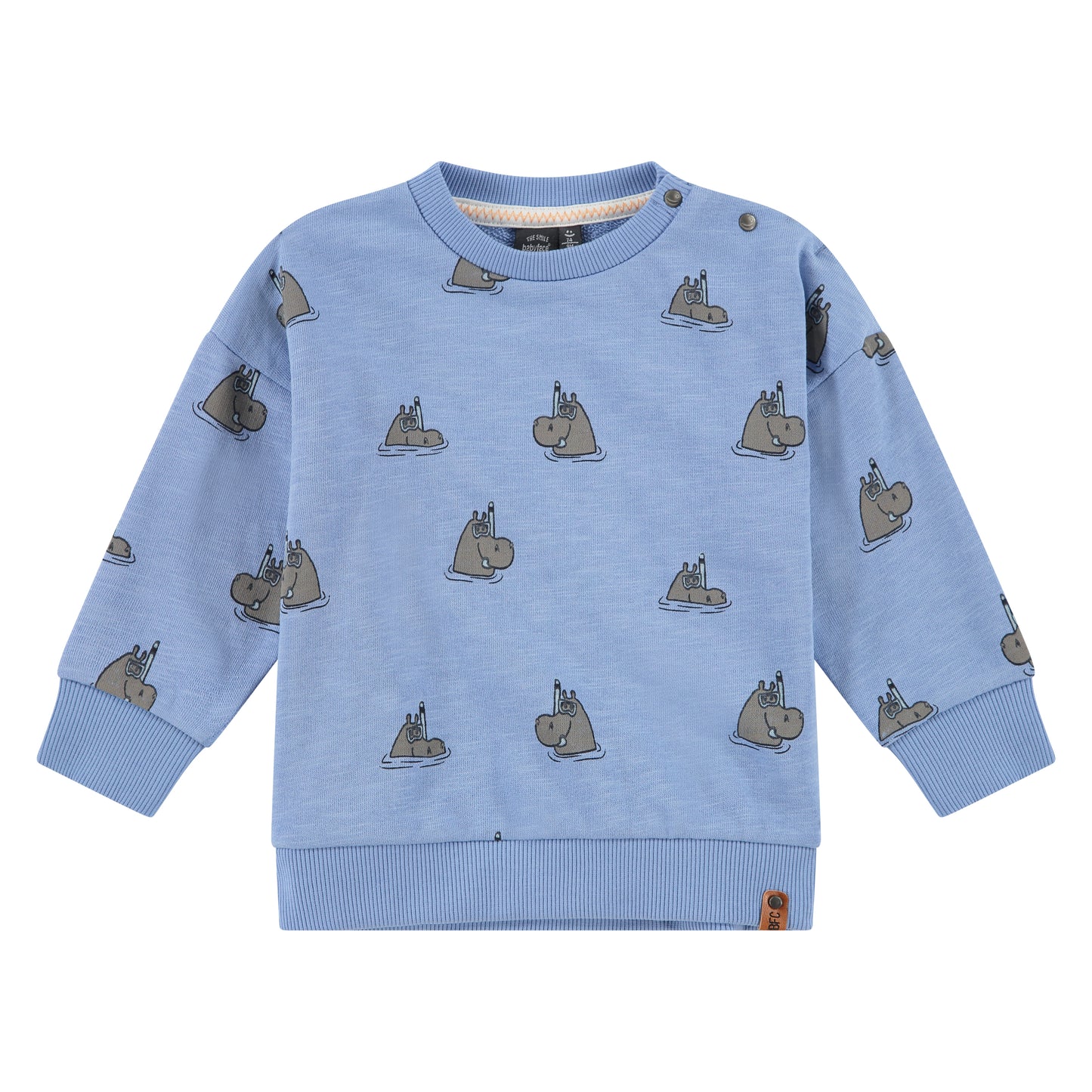 Babyface Sweater Sky nijlpaard